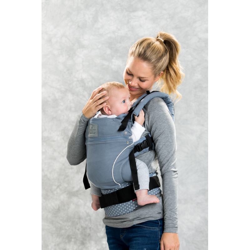 Baby carrier physiological Manduca Bellybutton WildCrosses Blue